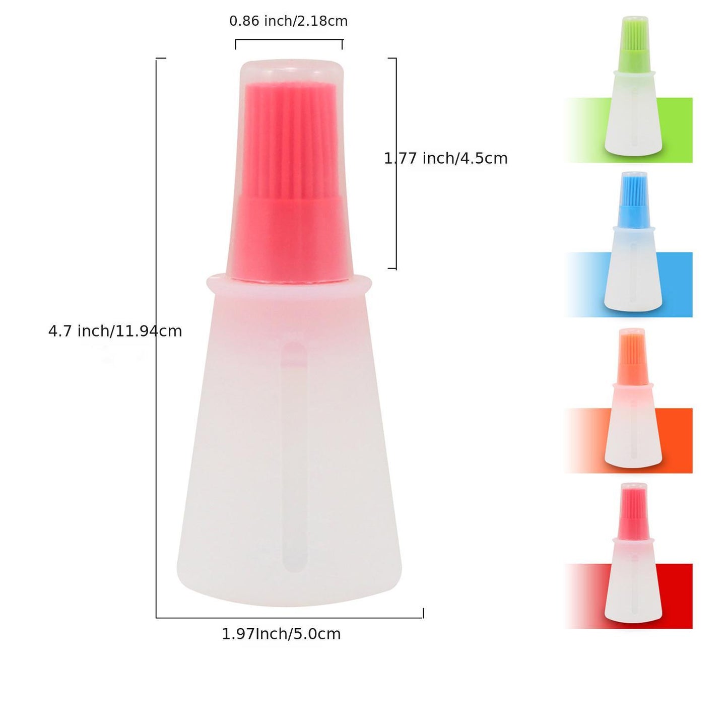 1pc 2.2oz Brand Silicone BBQ Oil Bottle Brush With Flat-Bottom Design; Perfect For Barbecue; Cooking And Baking - Heat-Resistant; Easy To Clean And Suitable For All Cookware Surfaces