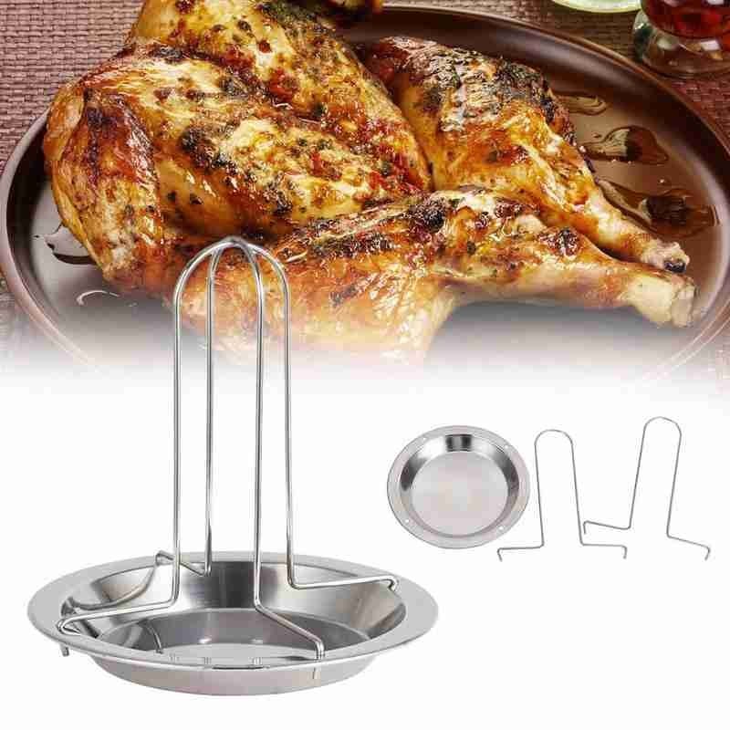 1 Pc Grilled Chicken Rack Barbecue Grillen Cooking Camping Roaster Bbq Rack Accessories Outdoor Rack Chicken Non-stick Pan