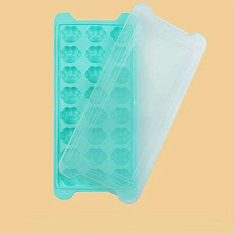 1pc Soft Bottom Cat Paw Ice Tray Mold - Homemade Ice Cube Box for Kitchen Refrigerator - Perfect for Making Delicious Ice Cream and Cocktails