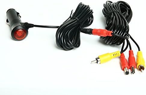 12V/24V Cigarette Lighter Power Supply Kit for Car Rear View Camera and Monitor with RCA Connection