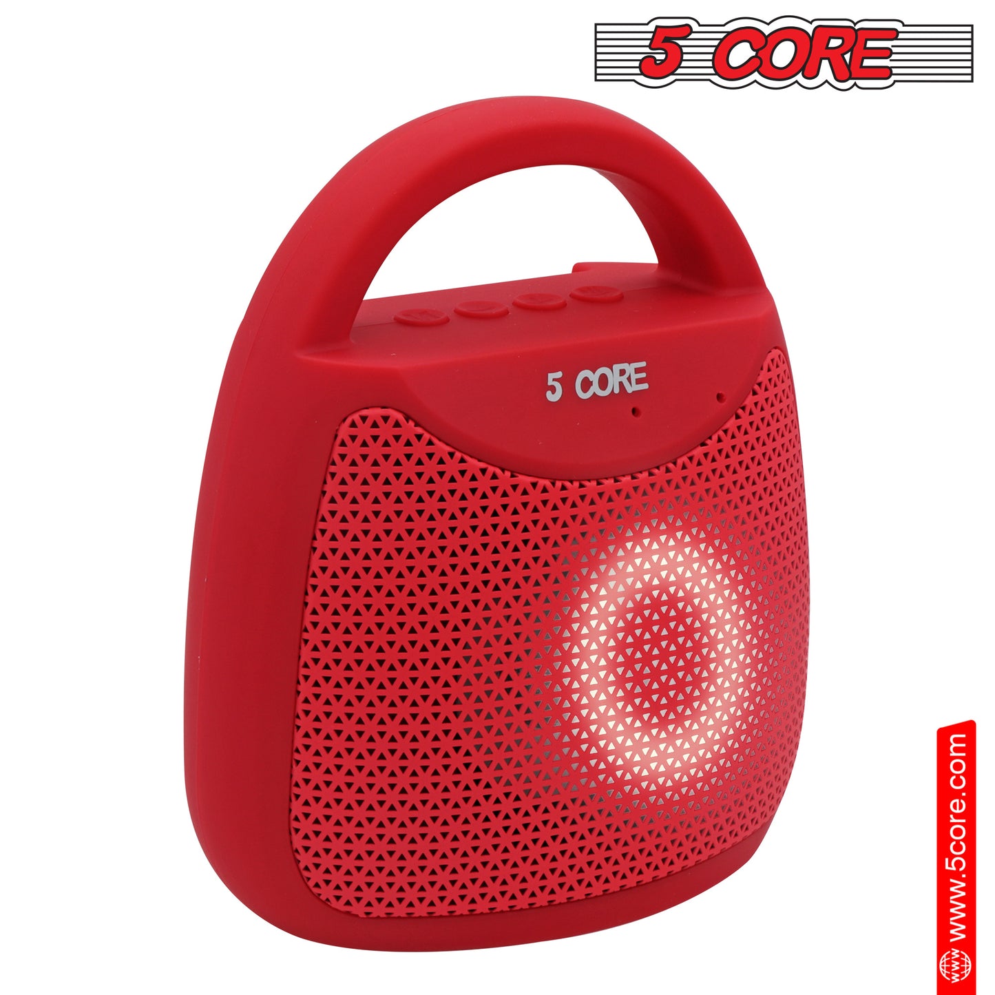 4" Portable Bluetooth Speaker Outdoor Wireless Mini 40W with Loud Stereo and Booming Bass, USB, FM, 10H Playtime, LED Party Lights, Water Resistant 5 Core - BLUETOOTH 13R